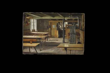Emile Stahl tableau Intérieur de restaurant des environs de Strasbourg (Eckwersheim ?) France 1907-1938 1984.1.2 Photo Mucem