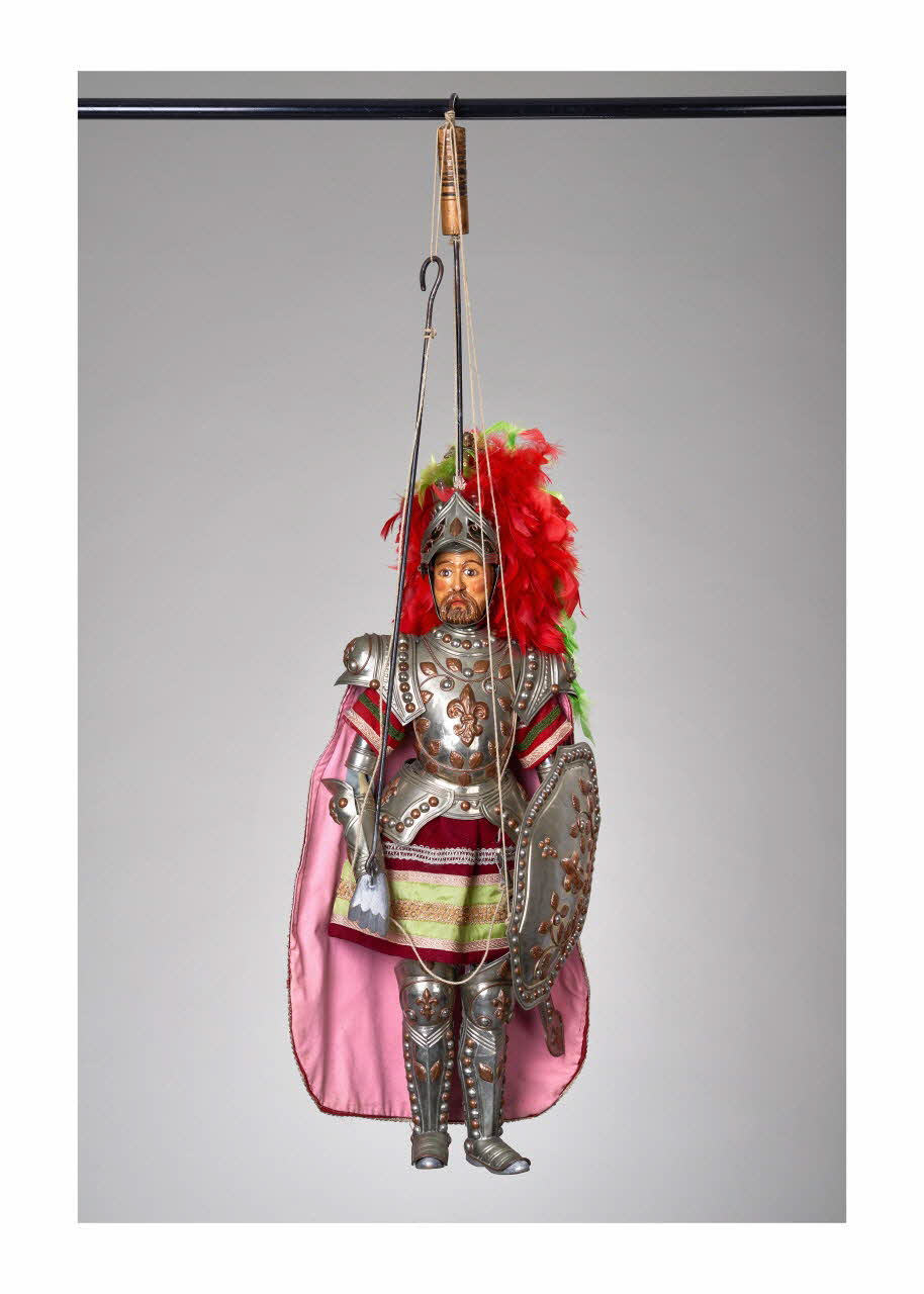 Giovanni Frangipane ; Salvatore Bumbello marionnette à tringle et à fils Carlo Magno Sicile, Italie 1990-1995 2015.1.3 Photo Mucem/ Yves Inchierman