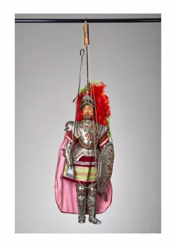 Giovanni Frangipane ; Salvatore Bumbello marionnette à tringle et à fils Carlo Magno Sicile, Italie 1990-1995 2015.1.3 Photo Mucem/ Yves Inchierman