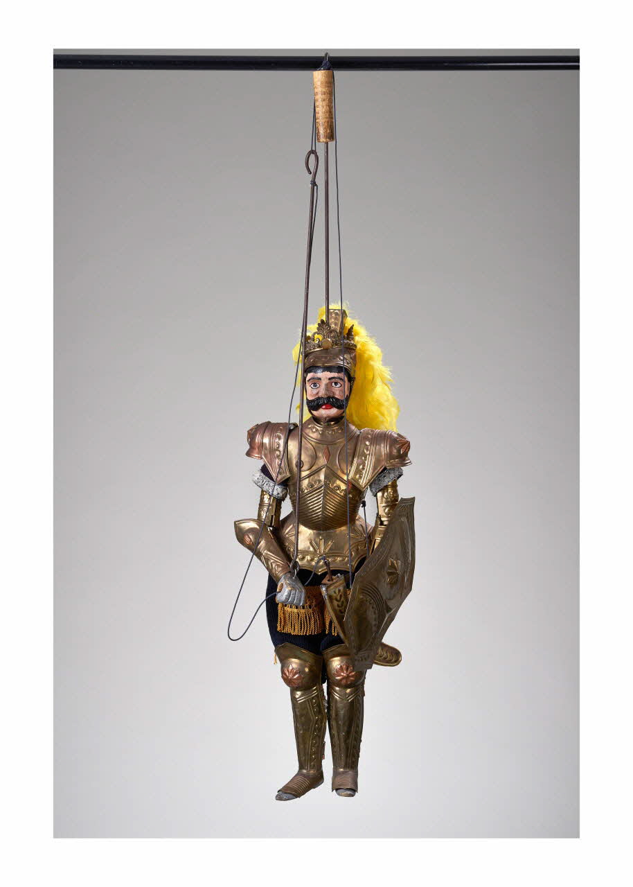 Giovanni Frangipane ; Vincenzo E. Mancuso marionnette à tringle et à fils Soldato saraceno Sicile, Italie 1985-1989 2015.1.33 Photo Mucem/ Yves Inchierman