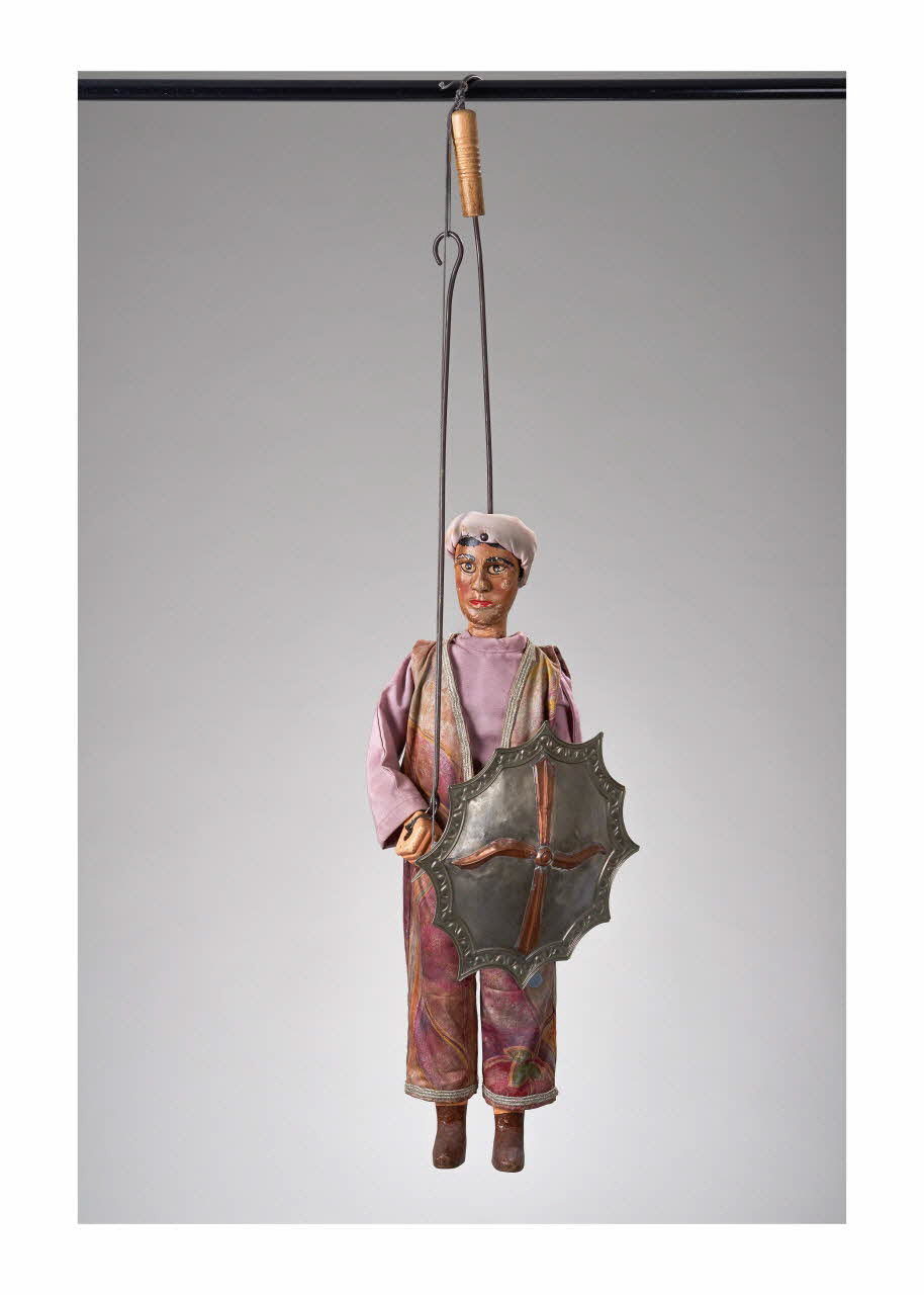 Pino Mancuso marionnette à tringle et à fils Soldano pagano, pupo spaccato Sicile, Italie 1970-1979 2015.1.36 Photo Mucem/ Yves Inchierman