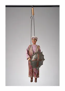 Pino Mancuso marionnette à tringle et à fils Soldano pagano, pupo spaccato Sicile, Italie 1970-1979 2015.1.36 Photo Mucem/ Yves Inchierman