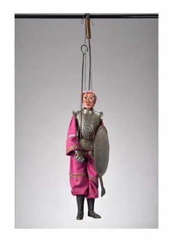 Pino Mancuso marionnette à tringle et à fils Soldano pagano, pupo spaccato Sicile, Italie 1970-1979 2015.1.37 Photo Mucem/ Yves Inchierman
