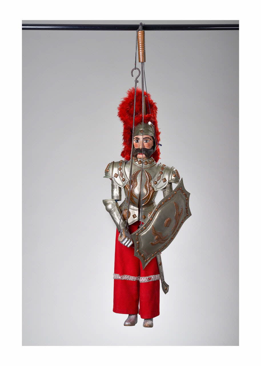 Pino Mancuso ; Nino Mancuso marionnette à tringle et à fils Soldano pagano, pupo spaccato Sicile, Italie 1980-1985 2015.1.38 Photo Mucem/ Yves Inchierman