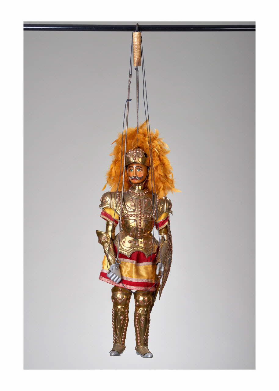 Giovanni Frangipane ; Vincenzo E. Mancuso marionnette à tringle et à fils Baldovino Sicile, Italie 1960-1980 2015.1.6 Photo Mucem/ Yves Inchierman