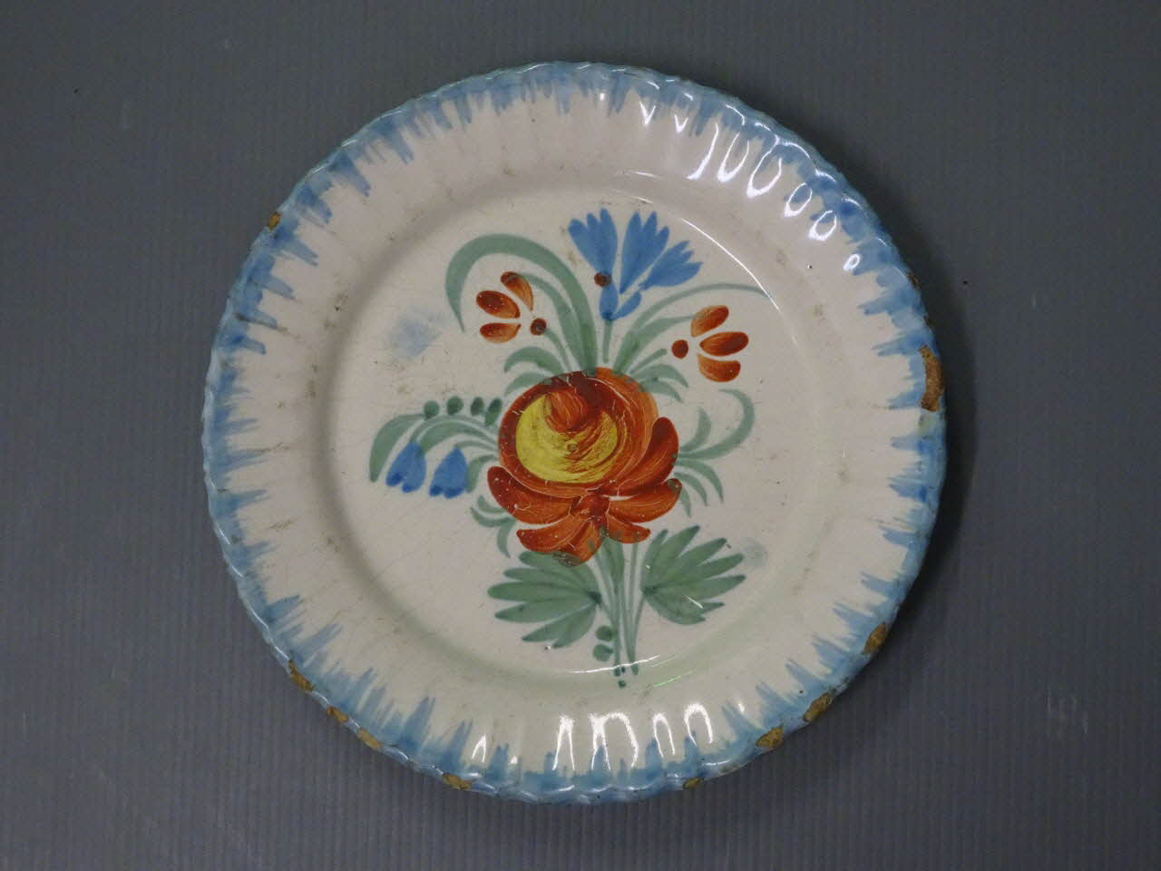assiette plate Midi-Pyrénées, France 1800-1825 1962.91.3 Photo