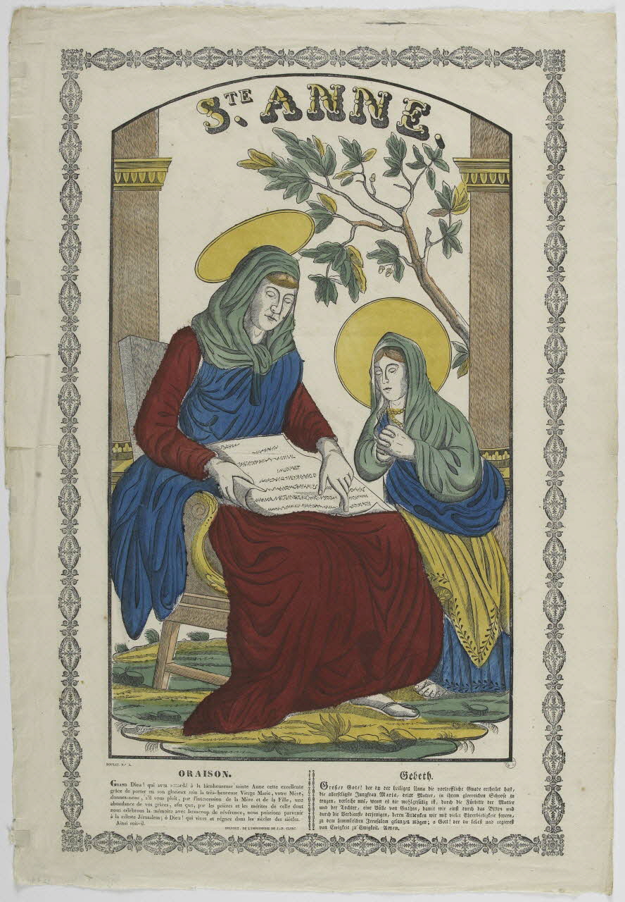 Boulay , Charles ; Jean-Pierre Clerc imagerie ancienne STE. ANNE. Belfort 1830-1836 1947.34.1 Photo RMN-Grand Palais (Mucem)