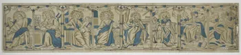 Jean-Baptiste Letourmy ; Valentin Jean, Valentin de Boullogn imagerie ancienne LES QUATRES  EVANGELISTE DE NOTRE,  SEIGNEUR, JESUS CHRIST.  PORTRAIT  DES QUATRES  DOCTEURS  DE LEGLISE Orléans 1774-1800 1979.40.1 Photo RMN-Grand Palais (Mucem)