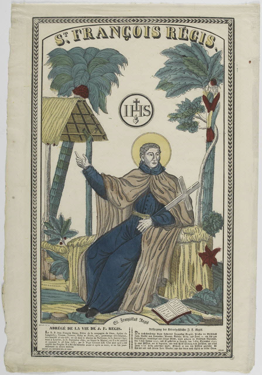 Boulay , Charles ; Jean-Pierre Clerc imagerie ancienne ST. FRANCOIS REGIS. Belfort 1830-1836 1951.72.2 Photo RMN-Grand Palais (Mucem)