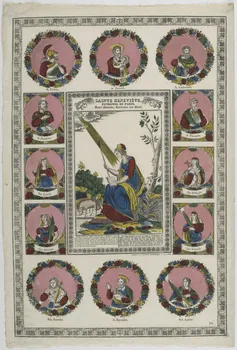 Jean-Pierre Clerc imagerie ancienne SAINTE GENEVIEVE,  PATRONNE DE PARIS. Belfort 1830-1842 1951.72.3 Photo RMN-Grand Palais (Mucem)