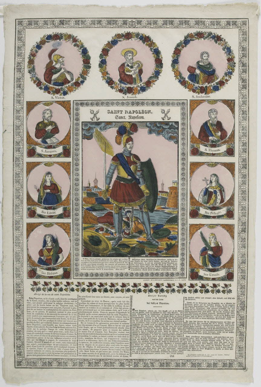 Jean-Pierre Clerc imagerie ancienne SAINT NAPOLEON. Belfort 1830-1842 1951.72.4 Photo RMN-Grand Palais (Mucem)