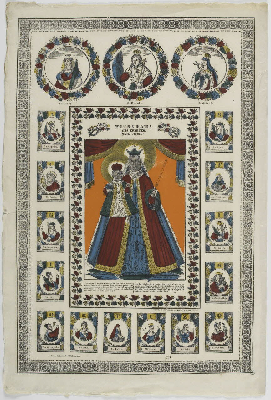 Eberle ; Jean-Pierre Clerc imagerie ancienne NOTRE DAME  DES ERMITES. Belfort 1830-1842 1953.12.1 Photo RMN-Grand Palais (Mucem)