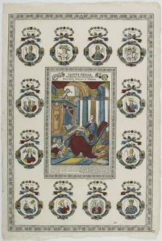 Jean-Pierre Clerc imagerie ancienne SAINTE CECILE,  PATRONNE DES MUSICIENS. Belfort 1830-1842 1963.35.4 Photo RMN-Grand Palais (Mucem)