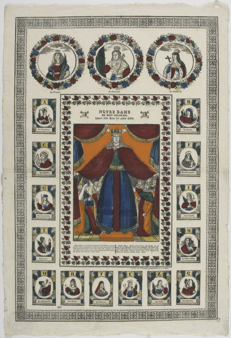 Jean-Pierre Clerc imagerie ancienne NOTRE DAME  DE BON SECOURS. Belfort 1830-1842 1965.75.35 Photo RMN-Grand Palais (Mucem)