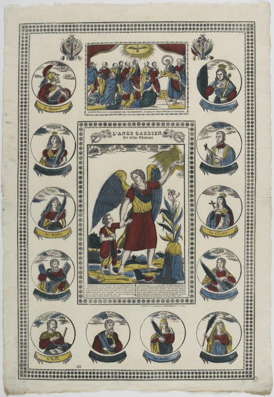 Jean-Pierre Clerc imagerie ancienne L'ANGE GARDIEN Belfort 1830-1842 1965.75.36 Photo RMN-Grand Palais (Mucem)