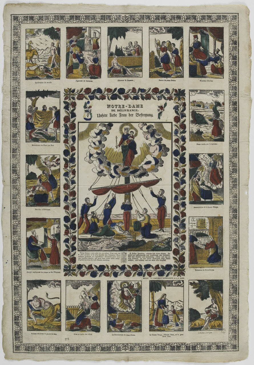 Gondelfinger Louis ; Jean-Pierre Clerc imagerie ancienne NOTRE-DAME  DE DELIVRANCE. Belfort 1833-1842 1965.75.37 Photo RMN-Grand Palais (Mucem)