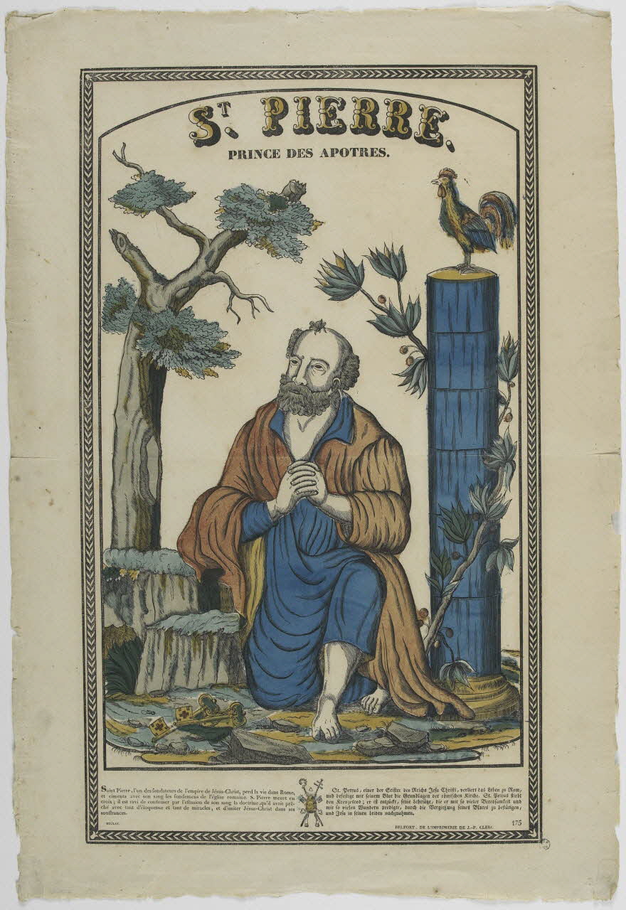 Boulay , Charles ; Jean-Pierre Clerc imagerie ancienne ST. PIERRE.  PRINCE DES APOTRES. Belfort 1830-1836 1965.75.49 Photo RMN-Grand Palais (Mucem)