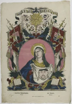 Gondelfinger Louis ; Jean-Pierre Clerc imagerie ancienne GALERIE RELIGIEUSE  SAINTE VERONIQUE,  Vierge. Belfort 1833-1842 1965.75.50  Photo RMN-Grand Palais (Mucem)