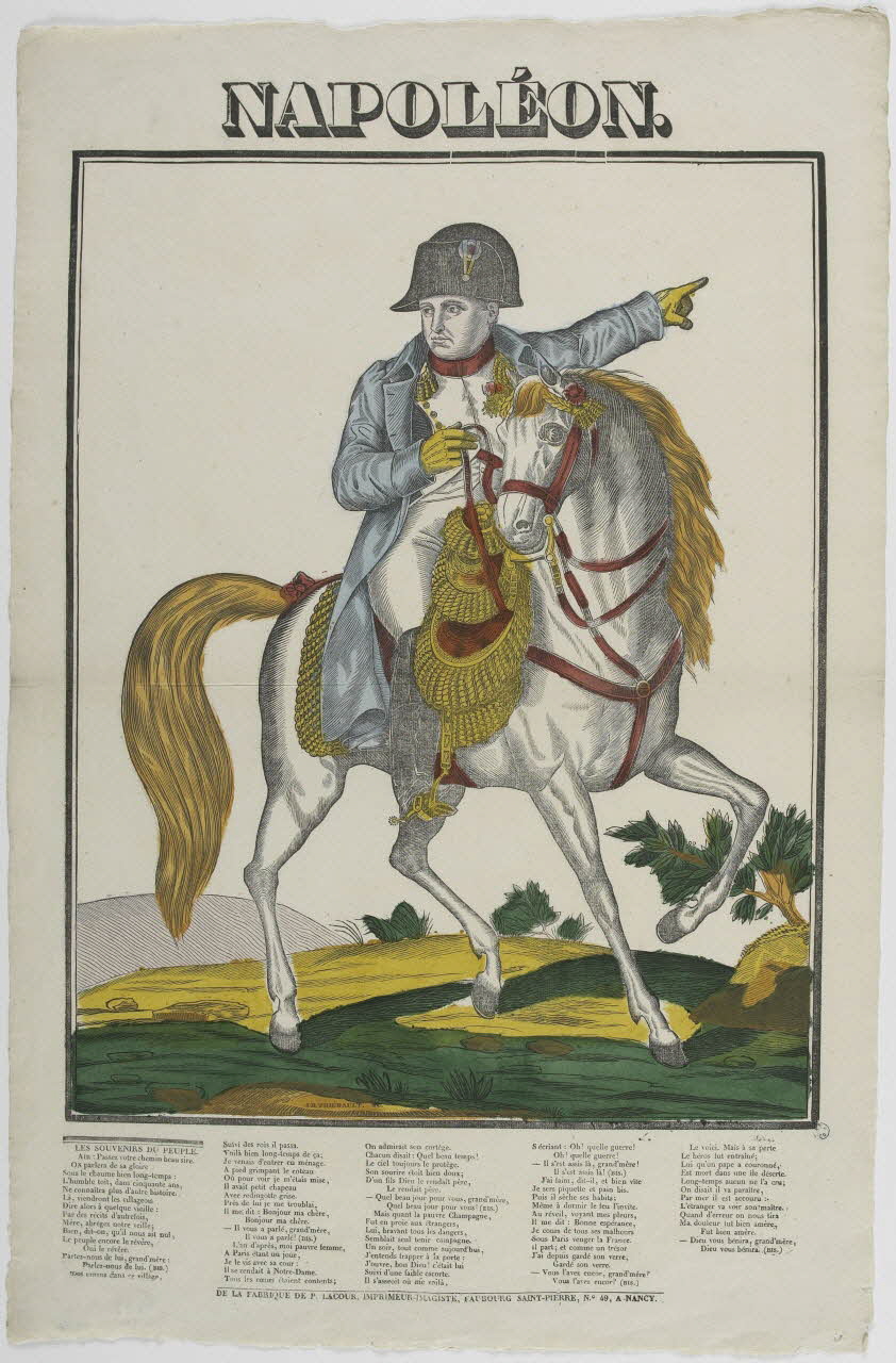 Jean-Baptiste Thiébault ; Hubert Jacques-Prosper-Stanislas,  Lacour Prosper (dit imagerie ancienne NAPOLEON. Nancy 1834 1965.75.730 Photo RMN-Grand Palais (Mucem)