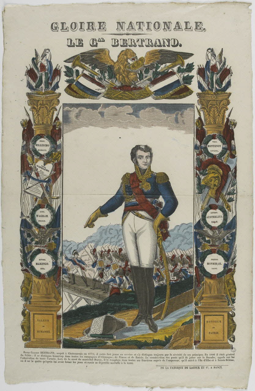 Jean-Baptiste Thiébault ; Hubert Jacques-Prosper-Stanislas,  Lacour Prosper (dit imagerie ancienne GLOIRE NATIONALE.  LE GAL BERTRAND. Nancy 1835 1965.75.744 Photo RMN-Grand Palais (Mucem)