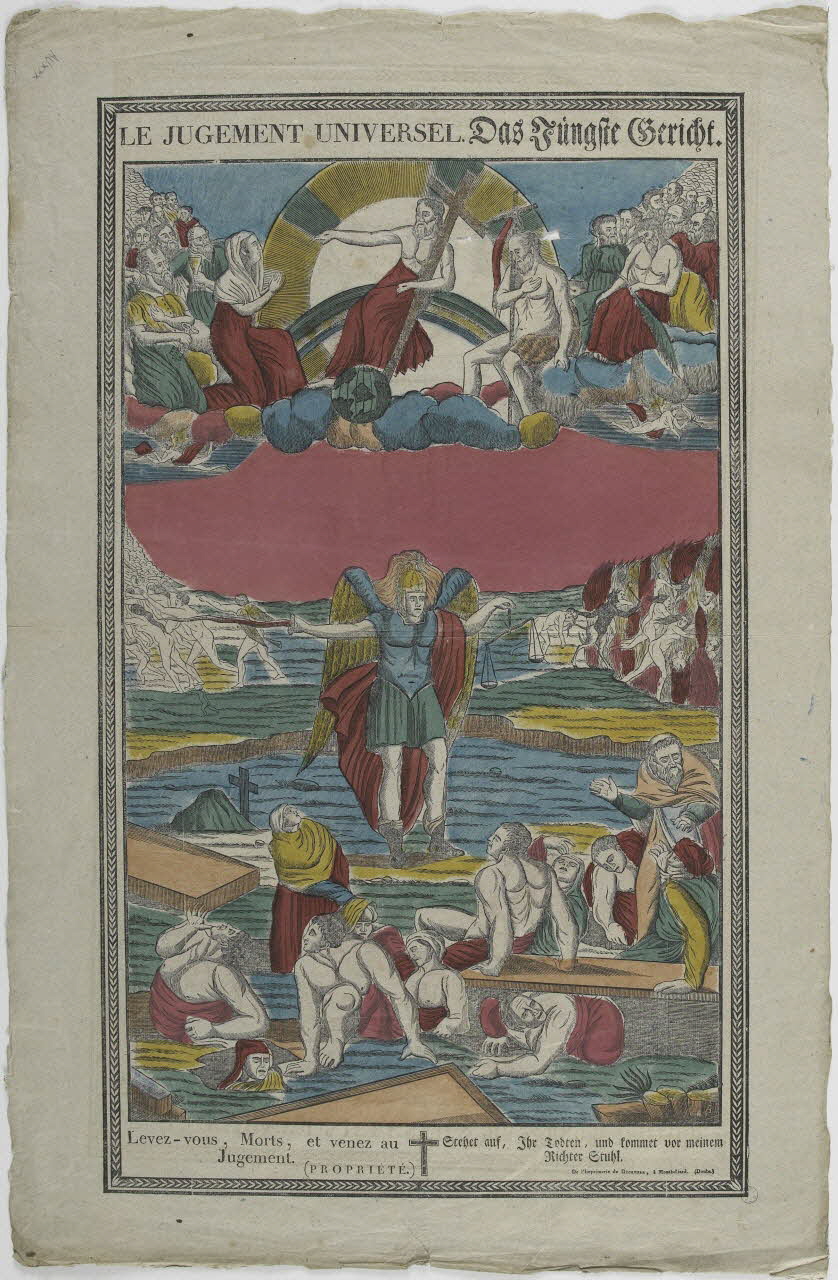 Boulay , Charles ; Théophile- Frédéric Deckherr imagerie ancienne LE JUGEMENT UNIVERSEL. Montbéliard 1830-1837 1977.80.45 Photo RMN-Grand Palais (Mucem)