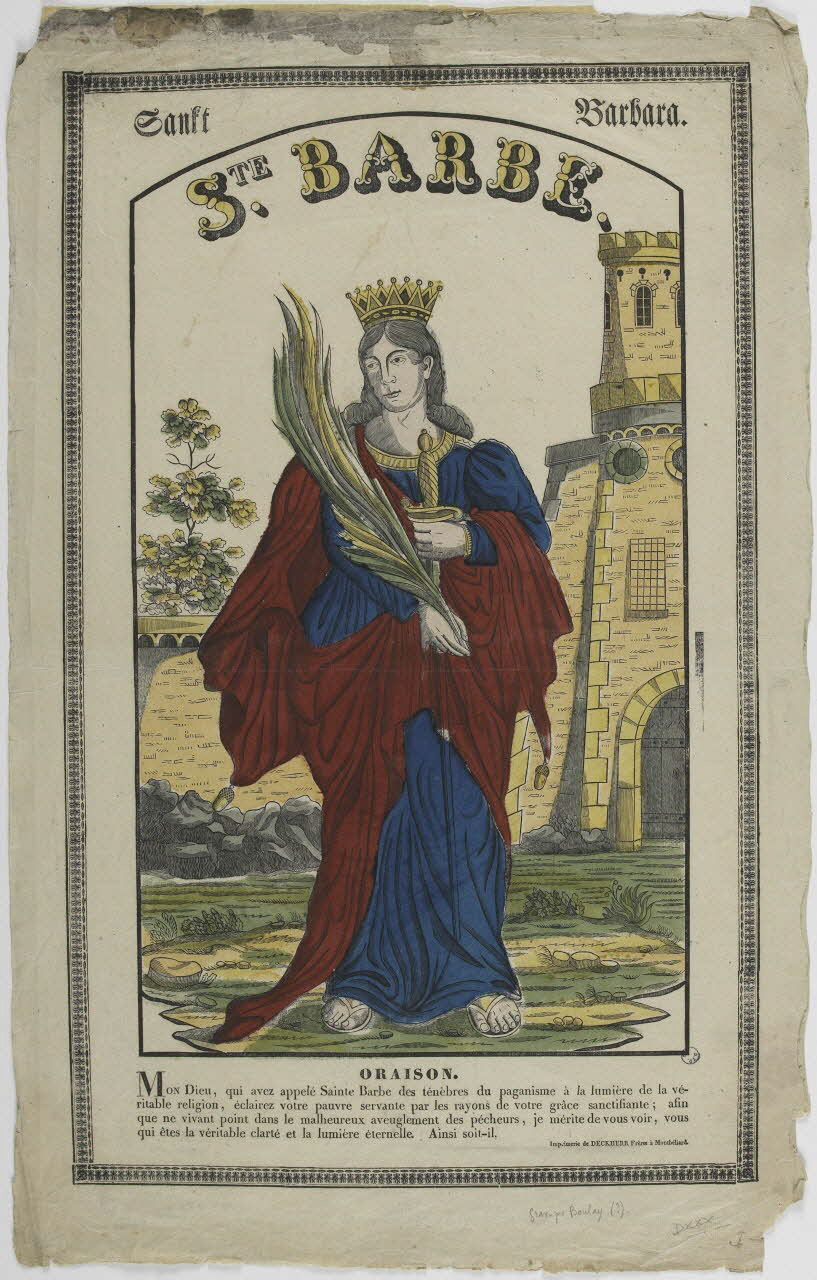 Théophile- Frédéric Deckherr imagerie ancienne STE. BARBE. Montbéliard 1830-1837 1977.80.46 Photo RMN-Grand Palais (Mucem)
