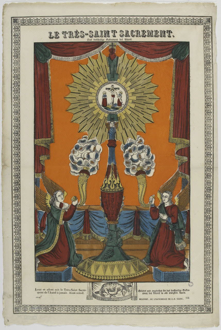 Jean-Pierre Clerc imagerie ancienne LE TRES - SAINT SACREMENT. Belfort 1830-1842 1986.81.50 Photo RMN-Grand Palais (Mucem)