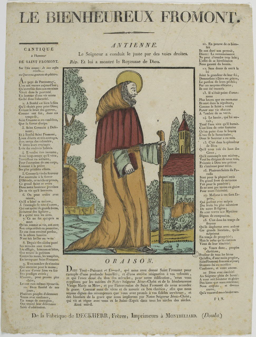 Théophile- Frédéric Deckherr ; Rodolphe Henri Deckherr imagerie ancienne LE BIENHEUREUX FROMONT. Montbéliard 1813-1837 1956.120.11 Photo RMN-Grand Palais (Mucem)