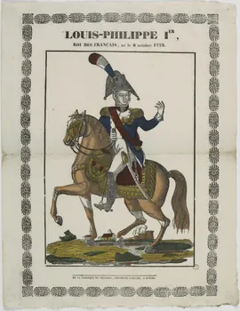François Georgin ; Nicolas Pellerin ; Vadet Pierr imagerie ancienne LOUIS-PHILIPPE IER,  ROI DES FRANCAIS, né le 6 octobre 1773. Lorraine, France 1830 1965.75.303 Photo RMN-Grand Palais (Mucem)