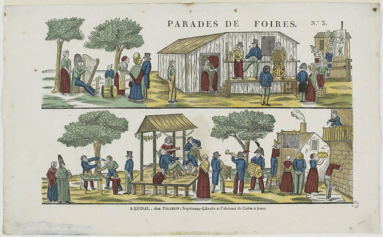 Nicolas Pellerin ; Vadet Pierre-Germain imagerie ancienne PARADES DE FOIRES. N°. 3. Lorraine, France 1826 1965.75.370 Photo RMN-Grand Palais (Mucem)