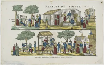 Nicolas Pellerin ; Vadet Pierre-Germain imagerie ancienne PARADES DE FOIRES. N°. 3. Lorraine, France 1826 1965.75.370 Photo RMN-Grand Palais (Mucem)