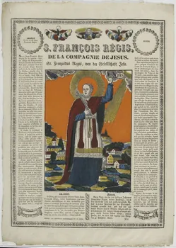 Jean-Pierre Clerc imagerie ancienne S. FRANCOIS REGIS.  DE LA COMPAGNIE DE JESUS. Belfort 1830-1842 1965.75.38 Photo RMN-Grand Palais (Mucem)