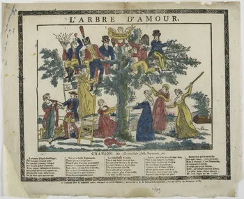 Louis Abadie imagerie ancienne L'ARBRE D'AMOUR. Toulouse 1815-1823 1985.59.10 Photo RMN-Grand Palais (Mucem)