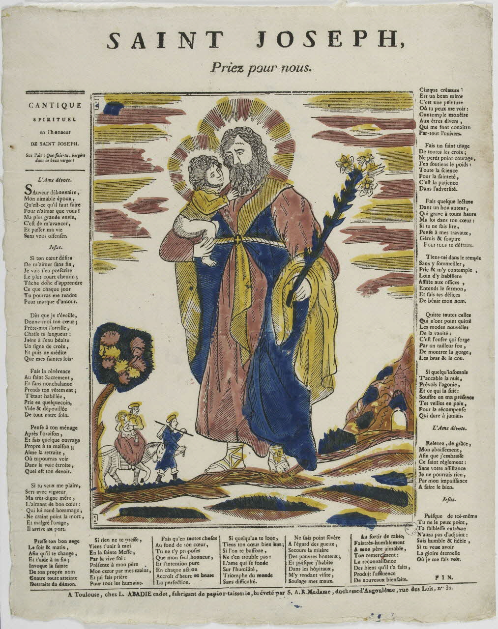 Louis Abadie imagerie ancienne SAINT JOSEPH Toulouse 1815-1823 1985.21.8 Photo RMN-Grand Palais (Mucem)