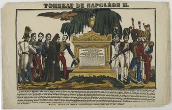 Jean-Baptiste Thiébault ; Hubert Jacques-Prosper-Stanislas,  Lacour Pr imagerie ancienne TOMBEAU DE NAPOLEON II. Nancy 1832 1952.39.86 Photo RMN-Grand Palais (Mucem)