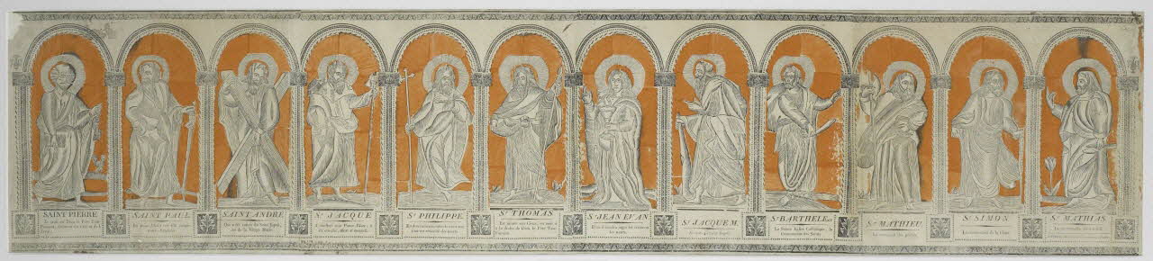 imagerie ancienne Frise des douze apôtres 1946.122.2 Photo RMN-Grand Palais (Mucem)