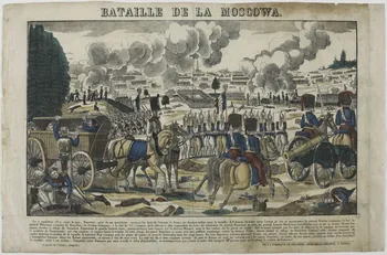 François Georgin ; Nicolas Pellerin ; Vadet Pierr imagerie ancienne BATAILLE DE LA MOSCOWA. Lorraine, France 1832 1965.75.264 Photo RMN-Grand Palais (Mucem)