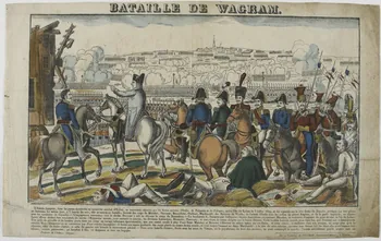 François Georgin ; Jean-Baptiste Thiébault ; Peller imagerie ancienne BATAILLE DE WAGRAM. Lorraine, France 1835 1965.75.263 Photo RMN-Grand Palais (Mucem)