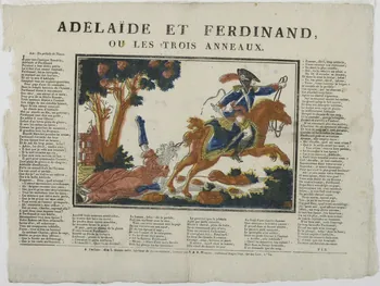 Louis Abadie imagerie ancienne ADELAÏDE ET FERDINAND,  OU LES TROIS ANNEAUX. Toulouse 1815-1824 1988.34.6 Photo RMN-Grand Palais (Mucem)