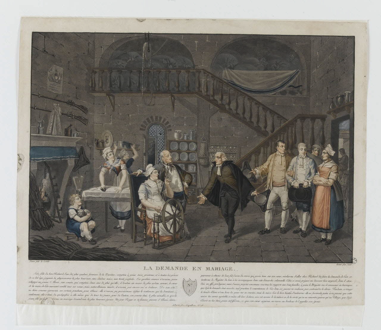 imagerie ancienne LA DEMANDE EN MARIAGE. 1944.3.1 Photo RMN-Grand Palais (Mucem)