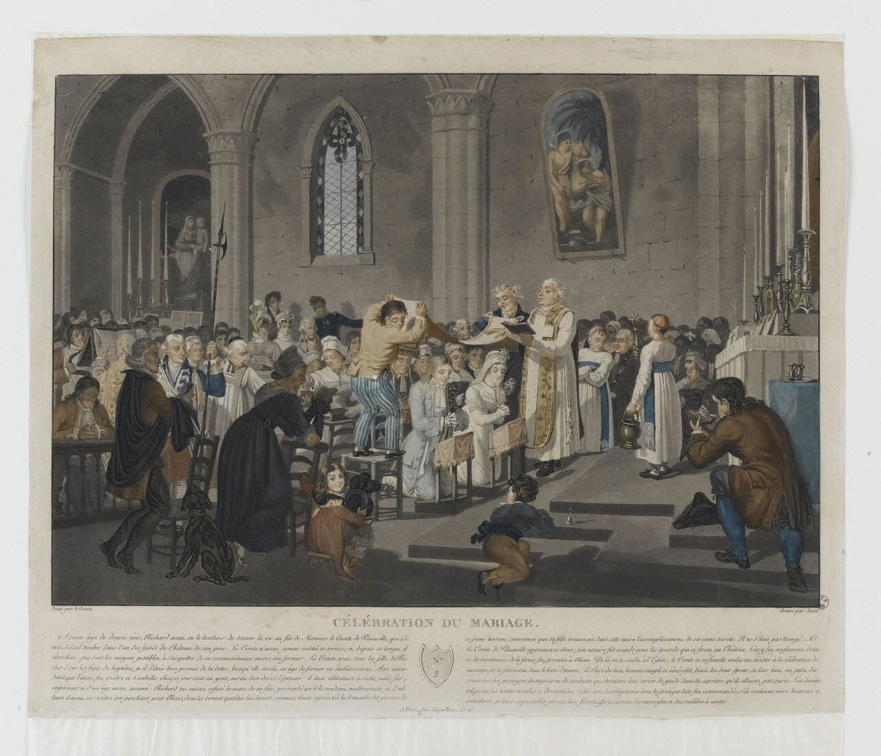 Comte Le ; Jazel ; Basset. Paris imagerie ancienne CELEBRATION DU MARIAGE. Paris 1805-1849 1944.3.2 Photo RMN-Grand Palais (Mucem)