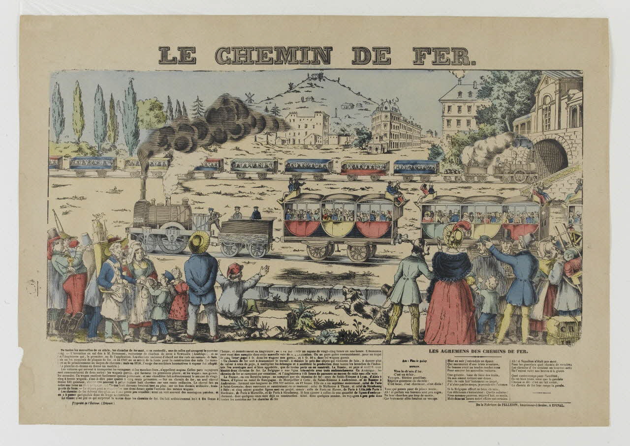 Pellerin estampe LE CHEMIN DE FER. Lorraine, France 1835 1950.21.441 Photo RMN-Grand Palais (Mucem)