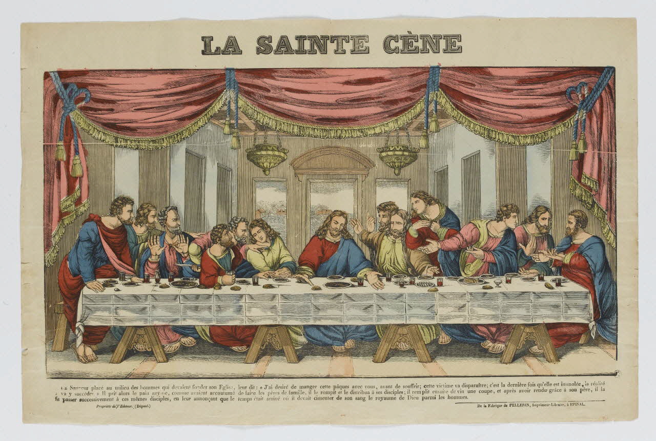 Pellerin estampe LA SAINTE CENE Lorraine, France 1837-1840 1950.21.451 Photo RMN-Grand Palais (Mucem)