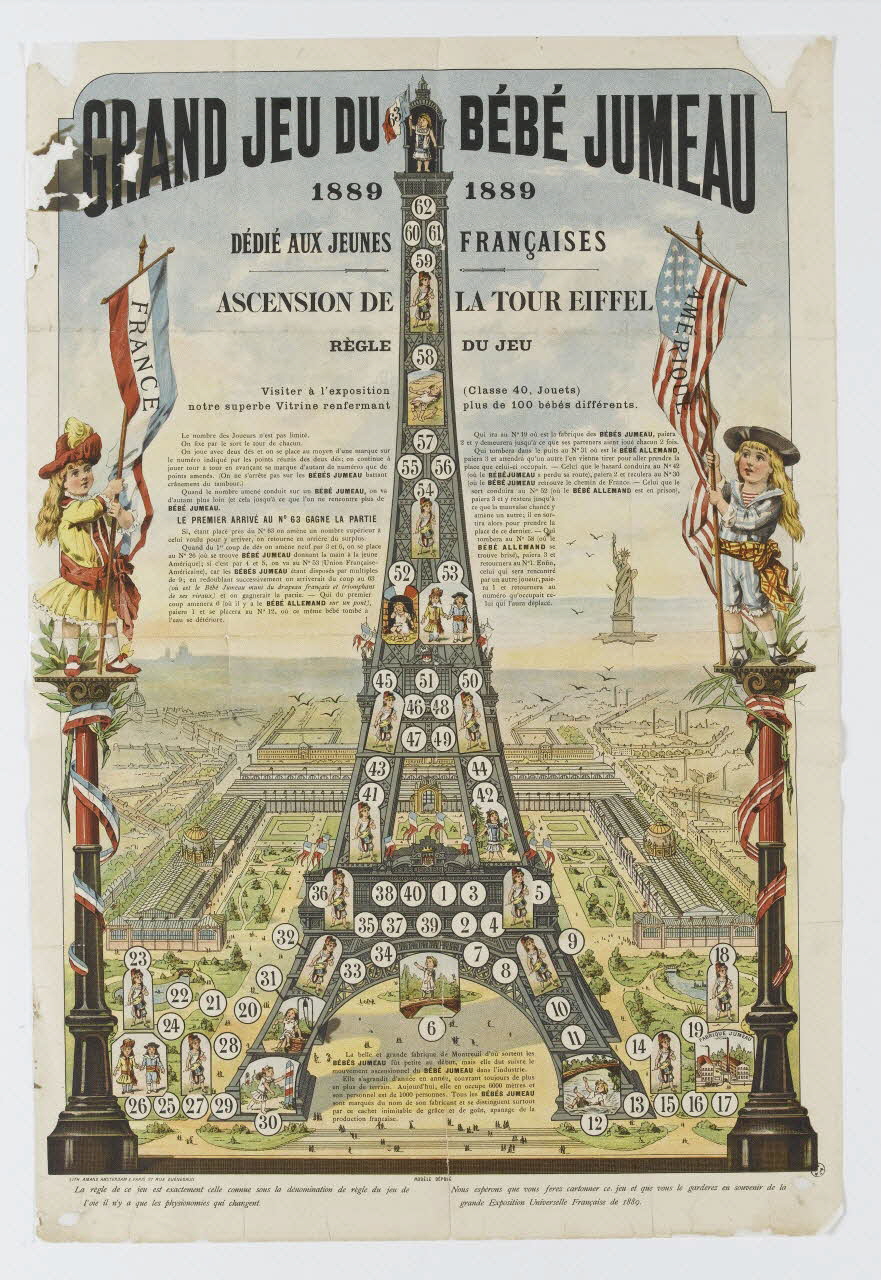 Amand jeu de l'oie GRAND JEU DU BEBE JUMEAU Paris 1889 1950.39.1280 Photo RMN-Grand Palais (Mucem)