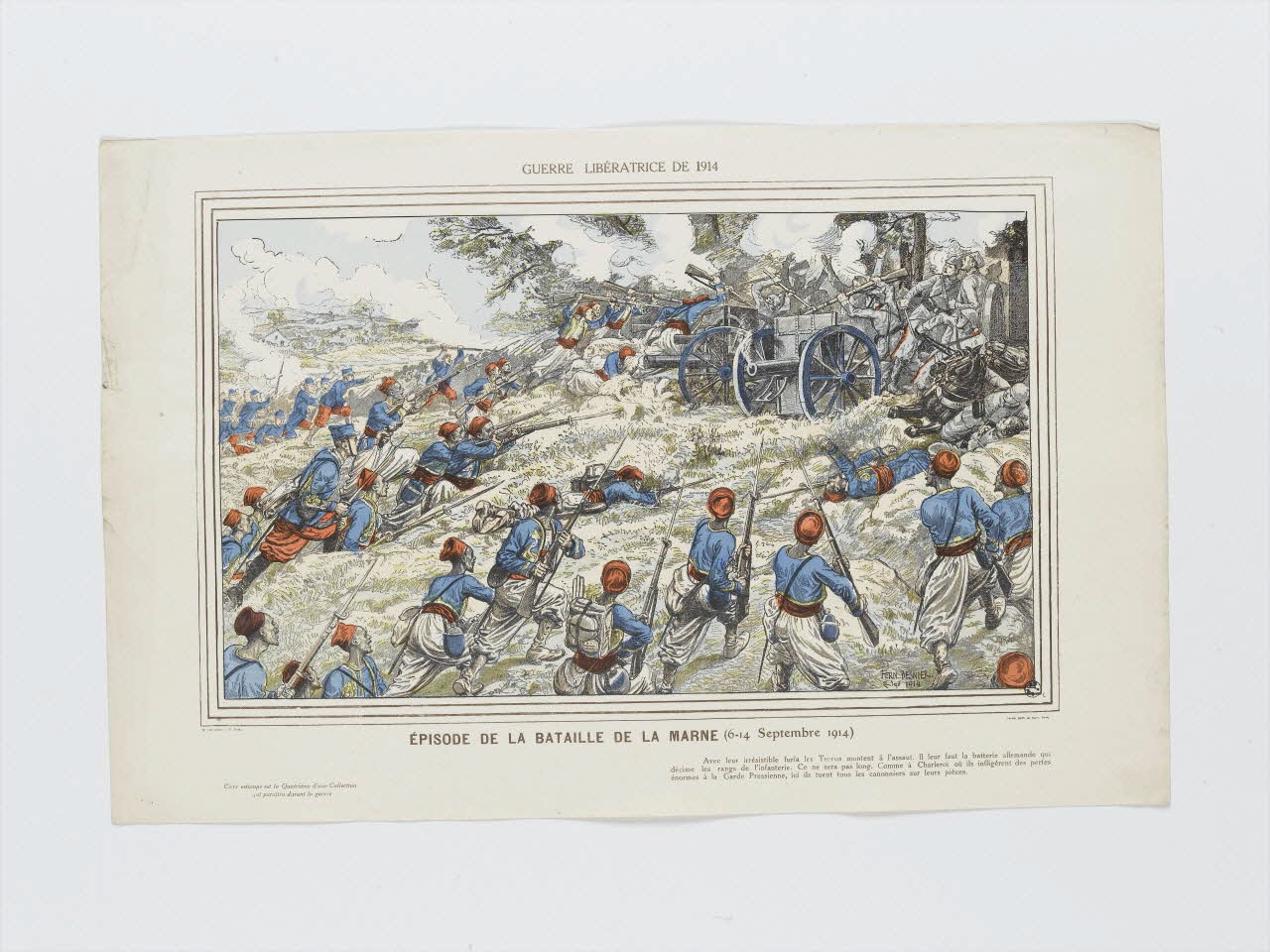 Besnier Fernand Auguste ; Schneider P. élément d'ensemble GUERRE LIBERATRICE DE 1914  EPISODE DE LA BATAILLE DE LA MARNE (6-14 Septembre 1914) Paris 1914 1950.39.1869 Photo RMN-Grand Palais (Mucem)