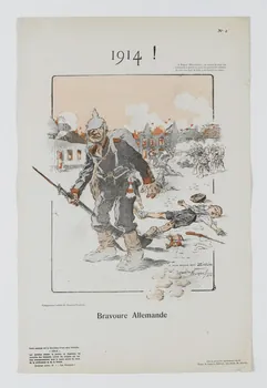 Neumont Maurice Louis Henri ; Lasnier A. élément d'ensemble 1914 !  Bravoure Allemande Paris 1914 1950.39.1916  Photo RMN-Grand Palais (Mucem)