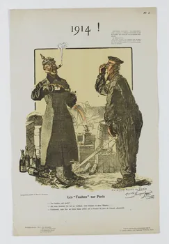 Neumont Maurice Louis Henri ; Lasnier A. élément d'ensemble 1914 !  Les "Tauben" sur Paris Paris 1914 1950.39.1919  Photo RMN-Grand Palais (Mucem)