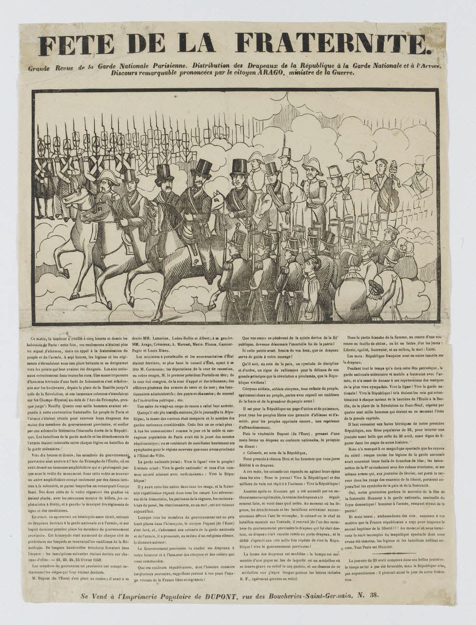 Dupont canard FETE DE LA FRATERNITE. Paris 1848 1950.39.796 Photo RMN-Grand Palais (Mucem)