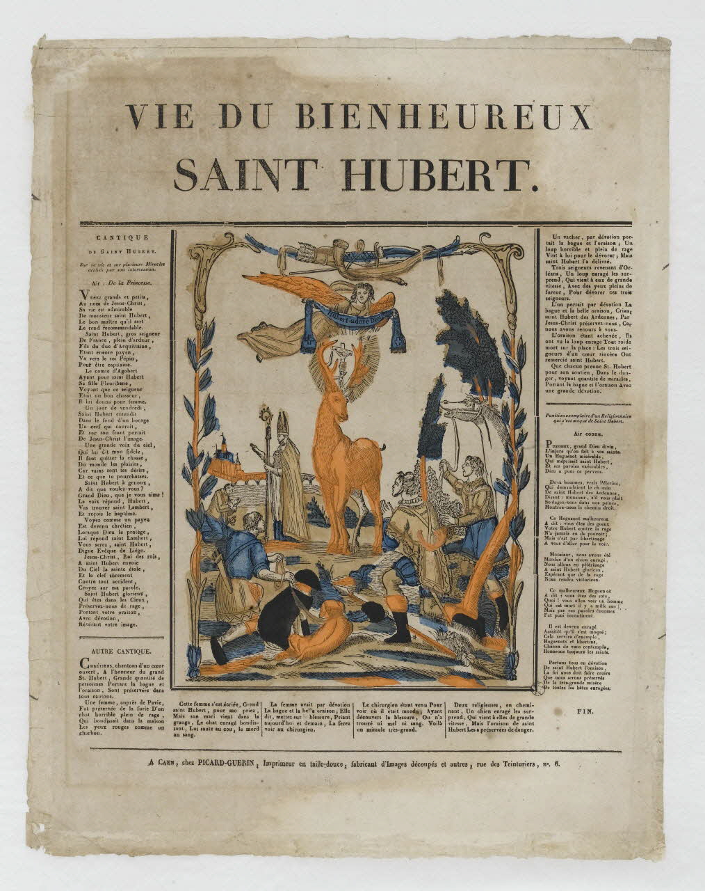 Alphonse Picard ; Guérin Jean François estampe VIE DU BIENHEUREUX  SAINT HUBERT. Basse-Normandie, France 1806-1831 1951.30.11 Photo RMN-Grand Palais (Mucem)