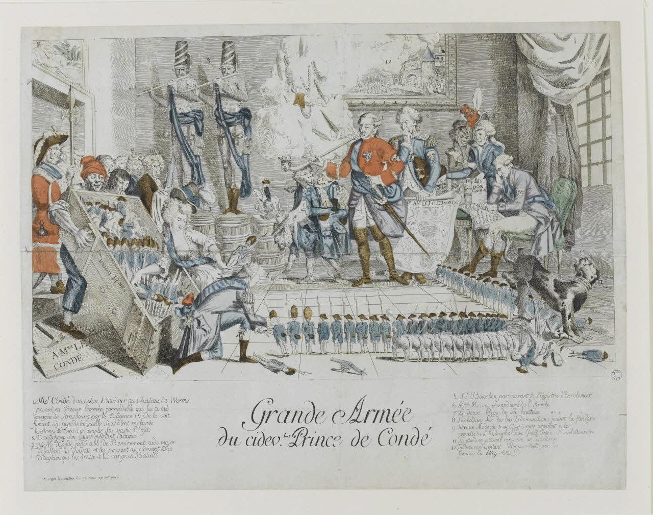 imagerie ancienne Grande Armée du cidevt. Prince de Condé Paris 1791 1951.79.4 Photo RMN-Grand Palais (Mucem)